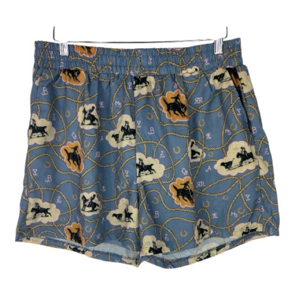2 Fly Co. Sz XL Cowboy Western Print Athletic Shorts NWT